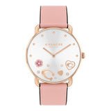 COACH ELLIOT CRYSTAL ACCENT & BLUSH LEATHER STRAP WATCH 14504295