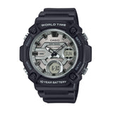 CASIO STANDARD AEQ-120W SERIES BLACK RESIN BAND WATCH