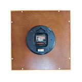 SEIKO QXA845B BROWN CASE WOODEN SQUARE WALL CLOCK