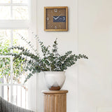 SEIKO QXA845B BROWN CASE WOODEN SQUARE WALL CLOCK