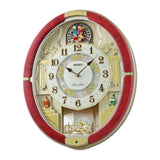 SEIKO QXM612R MELODIES IN MOTION RED CASE WALL CLOCK