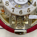 SEIKO QXM612R MELODIES IN MOTION RED CASE WALL CLOCK