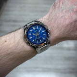 CASIO STANDARD MTP-RS100D SERIES SOLAR-POWERED STAINLESS STEEL WATCH