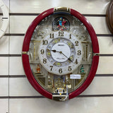 SEIKO QXM612R MELODIES IN MOTION RED CASE WALL CLOCK