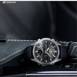 Casio Edifice Black Leather Strap Men Watch EFV-C120L-8ADF-P