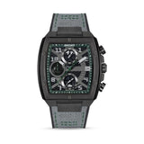Ducati Chronograph Black with Green Leather Strap with Silicone Base Watch DTWGO0001502