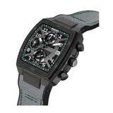 Ducati Chronograph Black with Green Leather Strap with Silicone Base Watch DTWGO0001502
