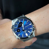 Casio Edifice Blue Dial Silver Stainless Steel Strap Men Watch EFV-C120D-2ADF-P
