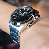 Casio Edifice Black Dial Silver Stainless Steel Men Watch EFV-C120D-1ADF-P