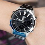 Casio Edifice Black Dial Silver Stainless Steel Men Watch EFV-C120D-1ADF-P