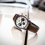 Casio Edifice Brown Leather Strap Men Watch EFR-575L-7ADF-P