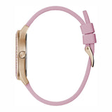 Guess Rose Gold Tone Pink Silicone Band Women's Watch GW0530L4