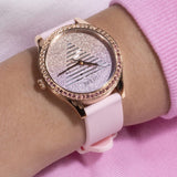 Guess Rose Gold Tone Pink Silicone Band Women's Watch GW0530L4
