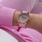 Guess Rose Gold Tone Pink Silicone Band Women's Watch GW0530L4