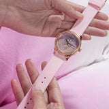 Guess Rose Gold Tone Pink Silicone Band Women's Watch GW0530L4
