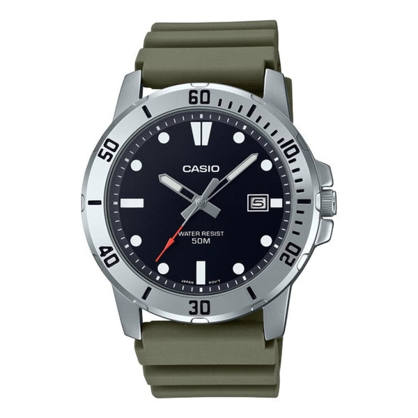 Casio General Green Band Strap Men's Watch MTP-VD01-3EVUDF