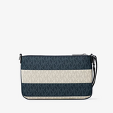 Michael Kors Jet Set Travel Striped Signature Logo Convertible Wristlet Navy | Until July 28 Only
