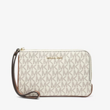 Michael Kors Jet Set Travel Small Signature Logo Wristlet Vanilla | Until July 28 Only