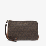 Michael Kors Jet Set Travel Small Signature Logo Wristlet Brown | Until July 28 Only