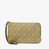 Michael Kors Jet Set Travel Small Signature Logo Wristlet Oregano | Until July 28 Only