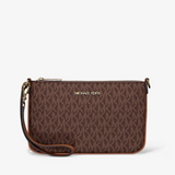 Michael Kors Jet Set Small Leather Convertible Wristlet Brown | Until June 29 Only