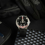 Mandetbrote Mechanical Exception Leather Strap Men's Watch - Orbital | Black Kiss