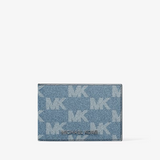 Michael Kors Cooper Medium Logo Jacquard Denim Wallet Medium Blue Wash | Until July 01 Only