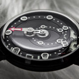 Mandetbrote Mechanical Exception Leather Strap Men's Watch - Orbital | Midnight black