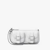 Michael Kors Zoe Small Pebbled Leather Pochette Optic White | Until July 28 Only