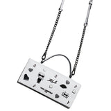 KARL LAGERFELD PARIS KOSETTE CROSSBODY BAG WITH PINS WHITE | Until July 27 Only