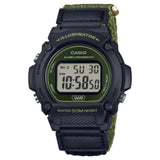 Casio General Digital Green Cloth Strap Men's Watch W-219HB-3AVDF-P