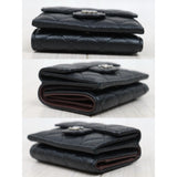 Chanel V25090905 Caviar Skin Black Wallet Made In 2020-2021 (Very Good Condition)