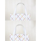 Chanel H25090813 Calf Leather Wild Ditch Hand Bag White Made In 2003～2004 (Good Condition)