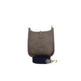 Hermes W25082901 Mini Evelyn 16 Shoulder Bag Etoupe Gray D Stamp Made In 2019 Year (Very Good Condition)