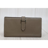 Hermes Bean Long Wallet Etoupe Gray J Stamp Made In 2006 V25101613 (Good Condition)