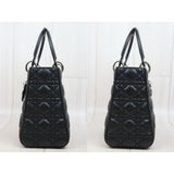 Dior Lady Dior Lamb Skin Black Handbag S25083002 (Very Good Condition)