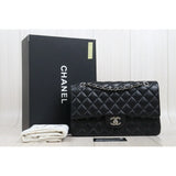 Chanel Lamb Skin Matrasse Double Flap 25 Shoulder Bag Black Made In 2017 S25101808 (Very Good Condition)