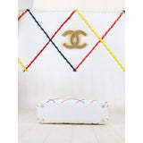 Chanel H25090813 Calf Leather Wild Ditch Hand Bag White Made In 2003～2004 (Good Condition)