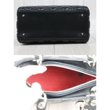 Dior Lady Dior Lamb Skin Black Handbag S25083002 (Very Good Condition)