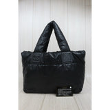 Chanel Down Tote Bag Black Made in 2009-2010 V25100717 (Good Condition)
