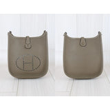 Hermes Mini Evelyn 16 Shoulder Bag Etoupe Gray D Stamp Made In 2019 Year W25092604 (Very Good Condition)