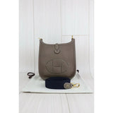 Hermes W25082901 Mini Evelyn 16 Shoulder Bag Etoupe Gray D Stamp Made In 2019 Year (Very Good Condition)