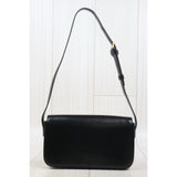 Celine Calf Leather Triomphe Black Shoulder Bag Golden Hardware S25090105 (Good Condition)