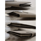 Hermes Bean Long Wallet Etoupe Gray J Stamp Made In 2006 V25101613 (Good Condition)