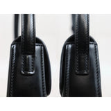 Celine Calf Leather Triomphe Black Shoulder Bag Golden Hardware S25090105 (Good Condition)