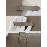 Hermes Bean Long Wallet Etoupe Gray J Stamp Made In 2006 V25101613 (Good Condition)