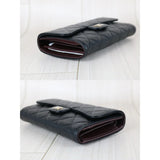 Chanel X25092701 Full Set CHANEL Caviar Skin Black Long Wallet Made In 2014- 2015 (Excellent Condition)