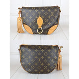 Louis Vuitton Monogram Saint Cloud Rivet Tassel Shoulder Bag X25081813 (Good Condition)