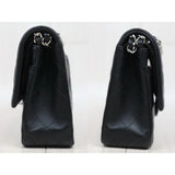 Chanel Lamb Skin Matrasse Double Flap 25 Shoulder Bag Black Made In 2017 S25101808 (Very Good Condition)
