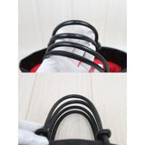 Chanel 25090802 Cambon Line Calf Leather ToteBag Black White MM Made In 2004-2005 (Good Condition)